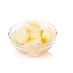 Egg Tofu on white background