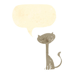 retro cartoon cute cat