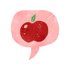 retro cartoon fruit symbol