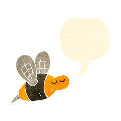 retro cartoon bee