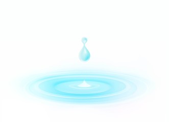 Circles on the water and drop