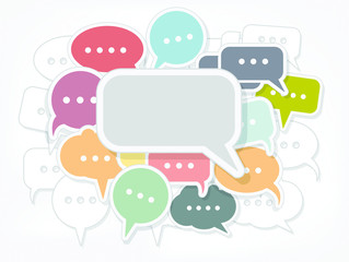 Speech bubble icons vector