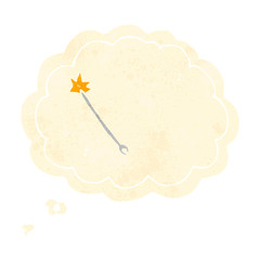 retro cartoon sharp needle symbol