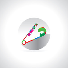 colorful business concept safety pin vector 