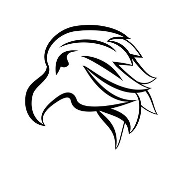 eagle head black vector icon symbol drawing