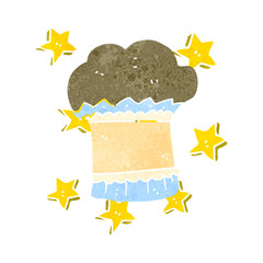 retro cartoon cupcake