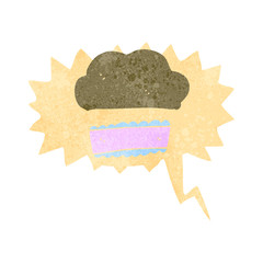 retro cartoon cupcake symbol