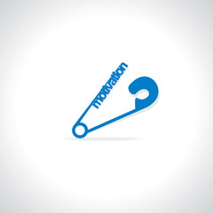 motivation concept safety pin vector illustration 
