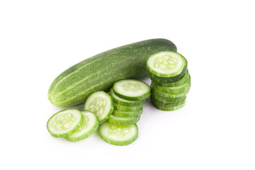 Cucumber isolated on white background