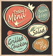 Retro restaurant menu template