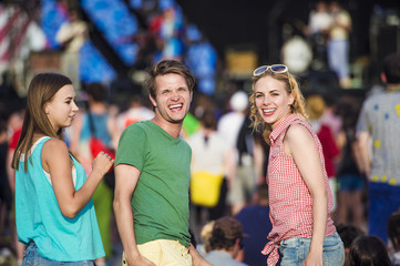 Beautiful teens at summer festival