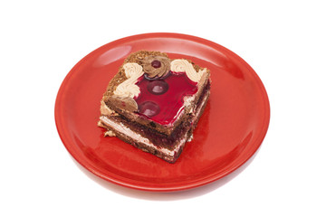 Slice Of Cake On dish