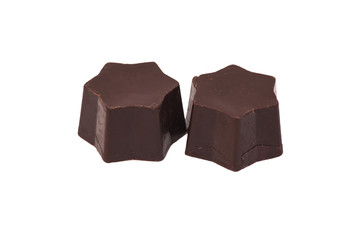 gourmet chocolate bonbons isolated on white background