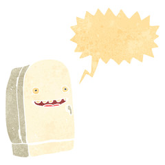 retro cartoon refrigerator