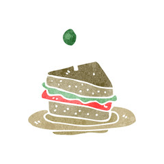 retro cartoon sandwich