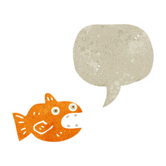 retro cartoon goldfish