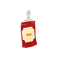retro cartoon spray paint can