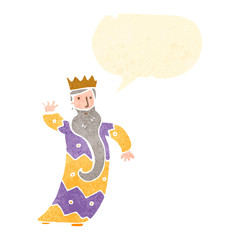 one of the three kings retro cartoon
