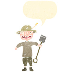 retro cartoon farmer