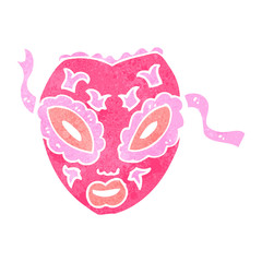 retro cartoon ornate mask