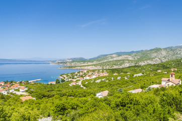 Fototapeta na wymiar View of the sea shore in Dalmatia, Croatia