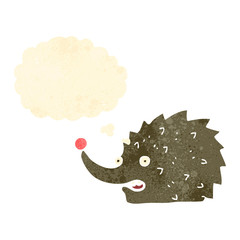 retro cartoon funny hedgehog