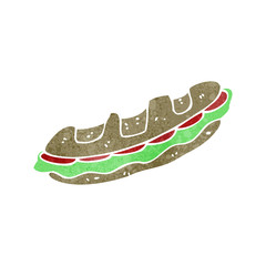 retro cartoon sandwich