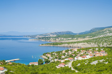 View of the sea shore in Dalmatia, Croatia