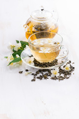 green tea with jasmin, vertical