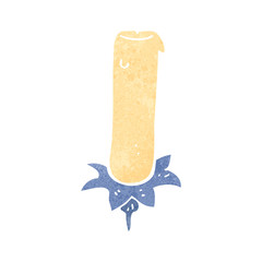 retro cartoon birthday cake candle