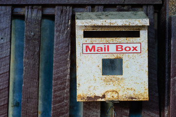 Old mailbox on the wall