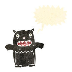 retro cartoon black cat