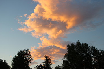 Rote Abendwolken, Abendrot