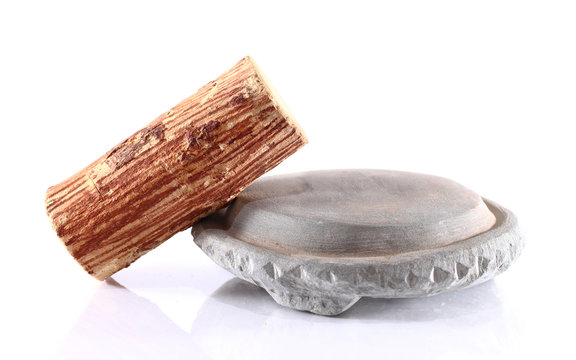 Tanaka wood on white background