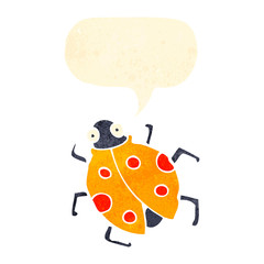 retro cartoon ladybug