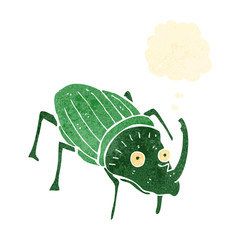 retro cartoon giant bug