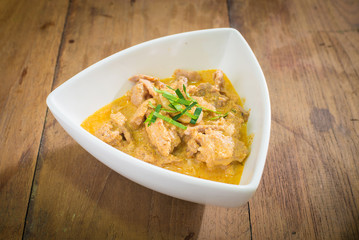Dried red pork coconut curry (Panaeng) : Delicious and famous Thailand food