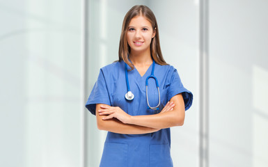 Smiling female nurse