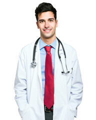 Portrait of a smiling handsome doctor