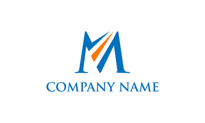 M, m letter, finance, vector, logo, design