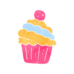 retro cartoon cupcake