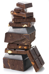 Broken dark chocolate