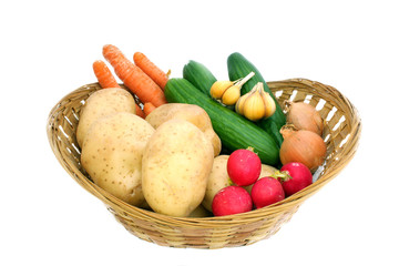 Fresh juicy vegetables