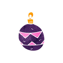 retro cartoon christmas tree decoration