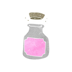 retro cartoon old storage pot