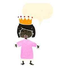 retro cartoon little princess