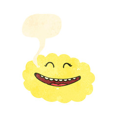 retro cartoon talking cloud