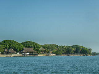 Fototapeta na wymiar Tropical Island in Cartagena Colombia