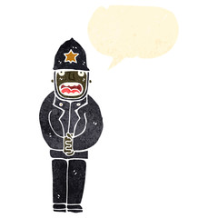 Obraz na płótnie Canvas retro cartoon policeman