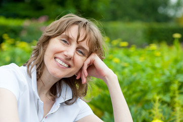 Smiling middle age woman portrait